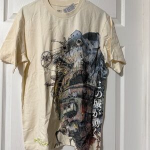 Uniqlo Cream Graphic Tee Ghibli Howl’s Moving Castle size M